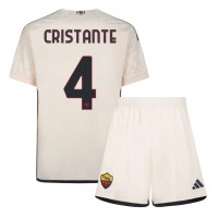 AS Roma Bryan Cristante #4 Auswärts Trikotsatz Kinder 2023-24 Kurzarm (+ Kurze Hosen)